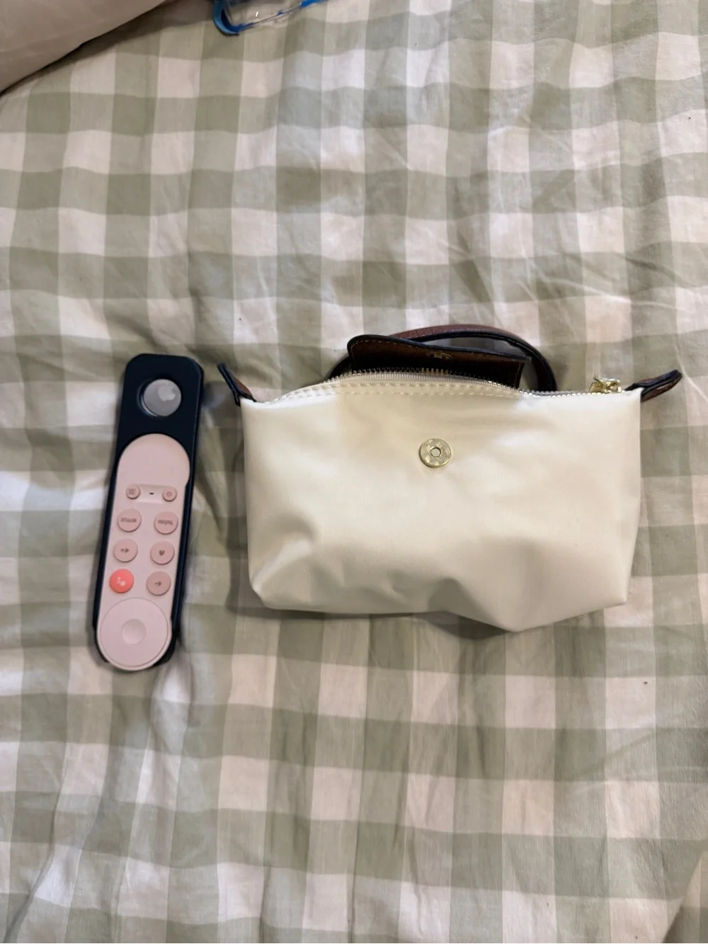 Designer inspired  Le plaige Small Cream and Brown Handbag